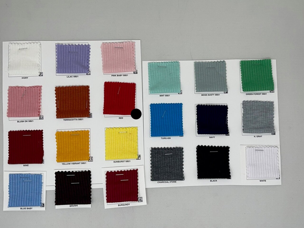 1 Yard 4x2 Rib Knit Solid Fabric Stretchy Durable Soft 52"-53" Inch Width